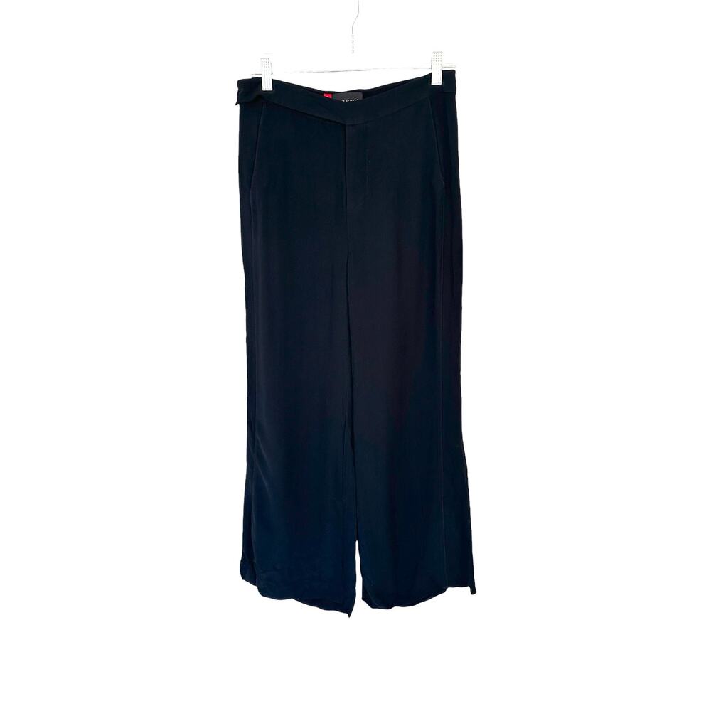 Misha Nonoo Black Flowy Relaxed Work Career Office Trouser Dress Pant Size 6